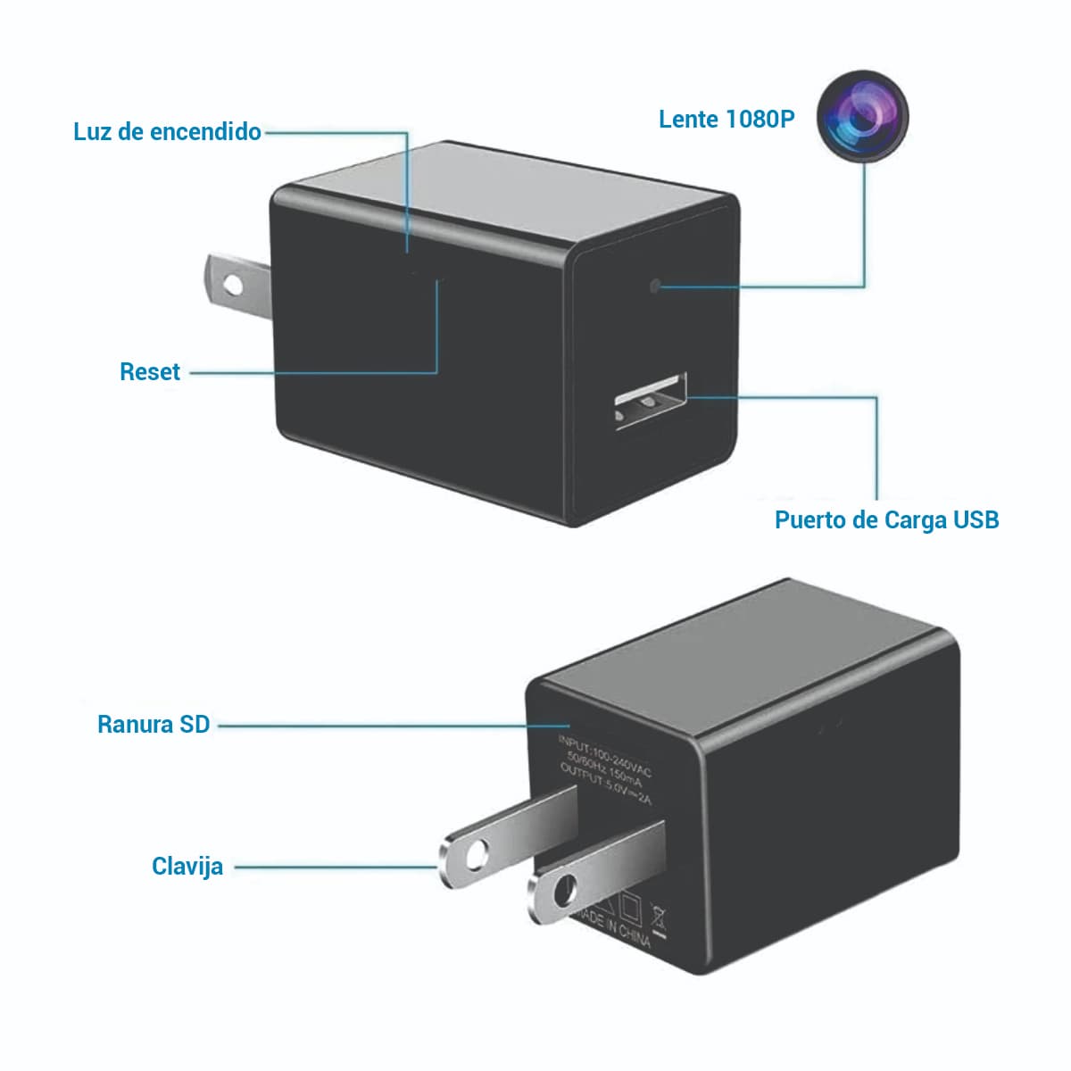 Cargador USB con Cámara - Imagen 5