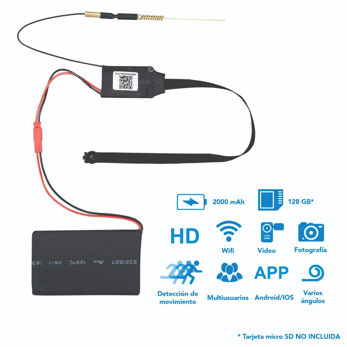 Cámara Oculta Wifi, Batería - Imagen 5