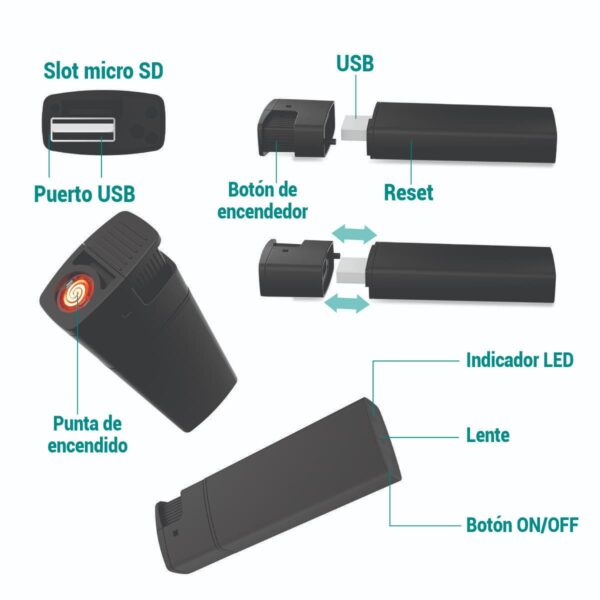 Encendedor con Cámara Espía USB - Imagen 2